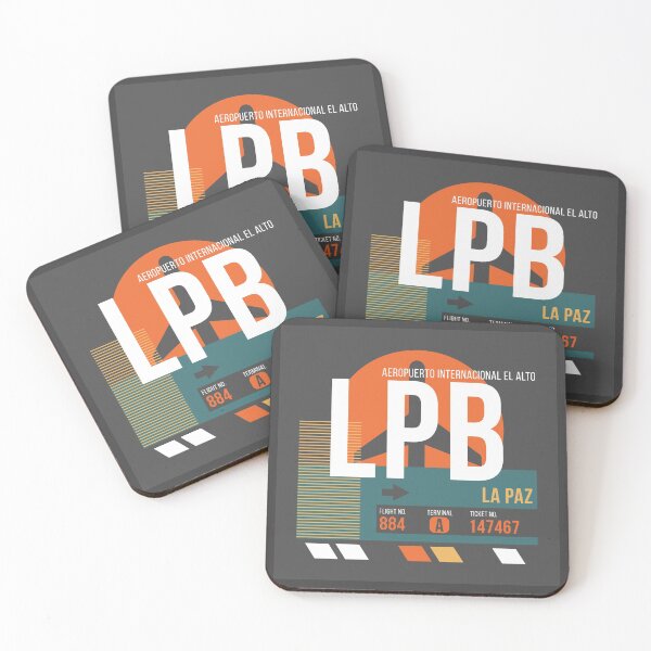 Item preview, La Paz, Bolivia (LPB) Airport Code Baggage Tag designed and sold by SLAG-Creative.
