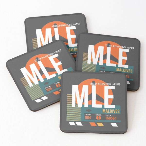 Item preview, Maldives (MLE) Airport Code Baggage Tag designed and sold by SLAG-Creative.