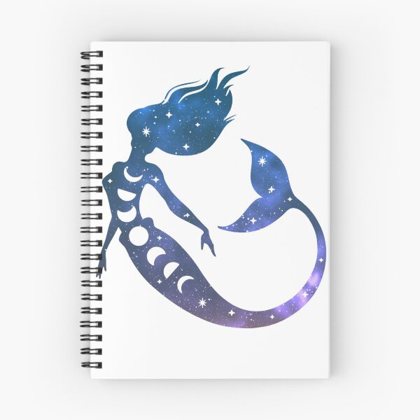 Item preview, Galaxy moon phase mermaid designed and sold by Postlydia.