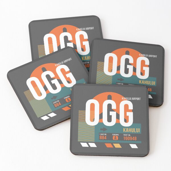 Item preview, Kahului Maui, Hawaii (OGG) Airport Code Baggage Tag designed and sold by SLAG-Creative.