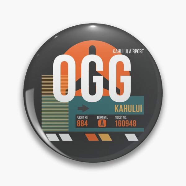 Item preview, Kahului Maui, Hawaii (OGG) Airport Code Baggage Tag designed and sold by SLAG-Creative.