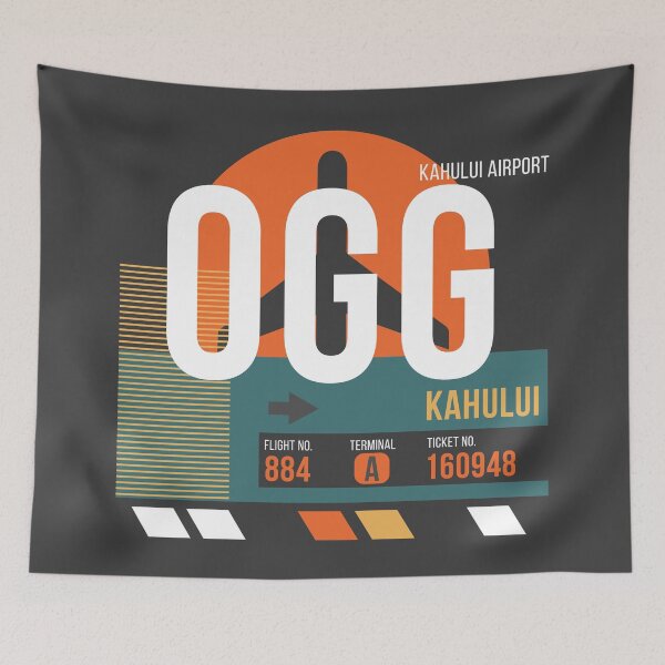 Item preview, Kahului Maui, Hawaii (OGG) Airport Code Baggage Tag designed and sold by SLAG-Creative.