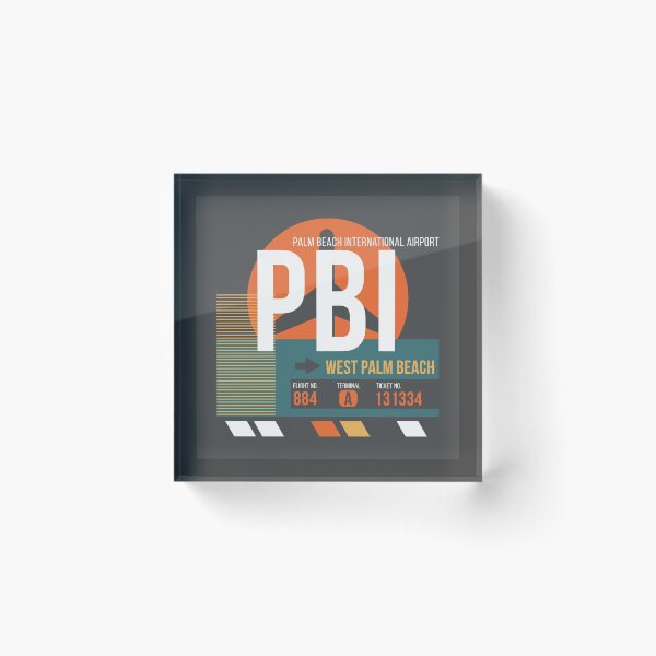 Item preview, West Palm Beach, Florida (PBI) Airport Code Baggage Tag designed and sold by SLAG-Creative.