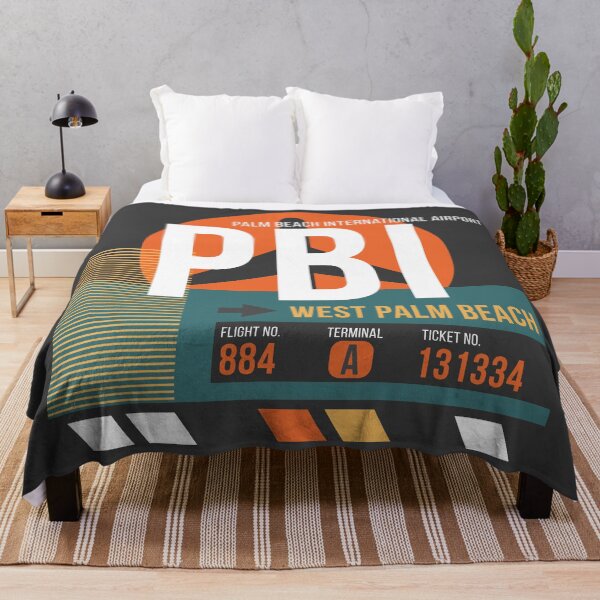 Item preview, West Palm Beach, Florida (PBI) Airport Code Baggage Tag designed and sold by SLAG-Creative.
