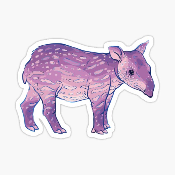 Vista previa del artículo con la obra «Pequeño tapir», diseñado y vendido por achtung-ein.