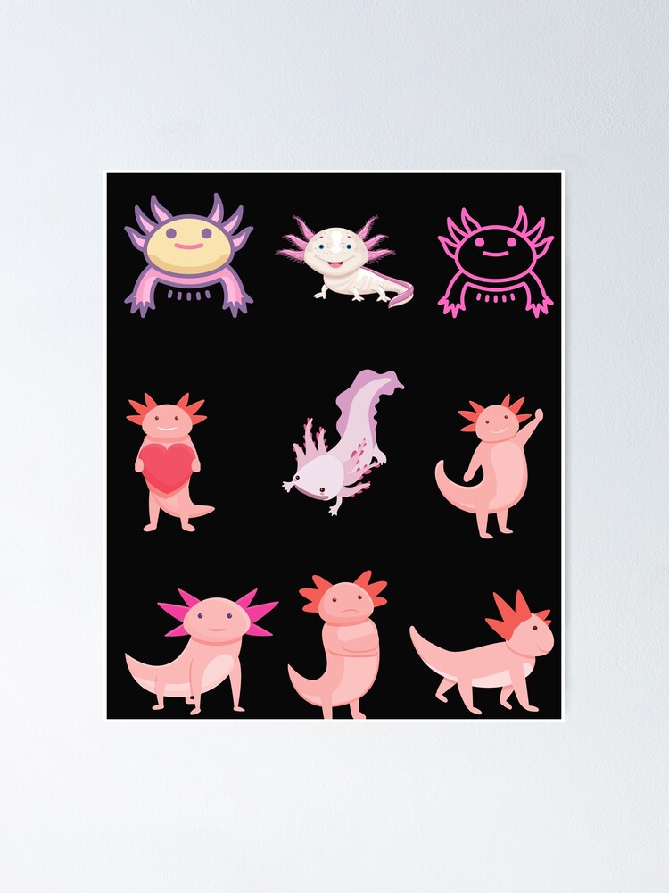 Cute Axolotl Gift Ideas' Poster, picture, metal print, paint by TW