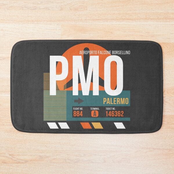 Item preview, Palermo, Italy (PMO) Airport Code Baggage Tag designed and sold by SLAG-Creative.