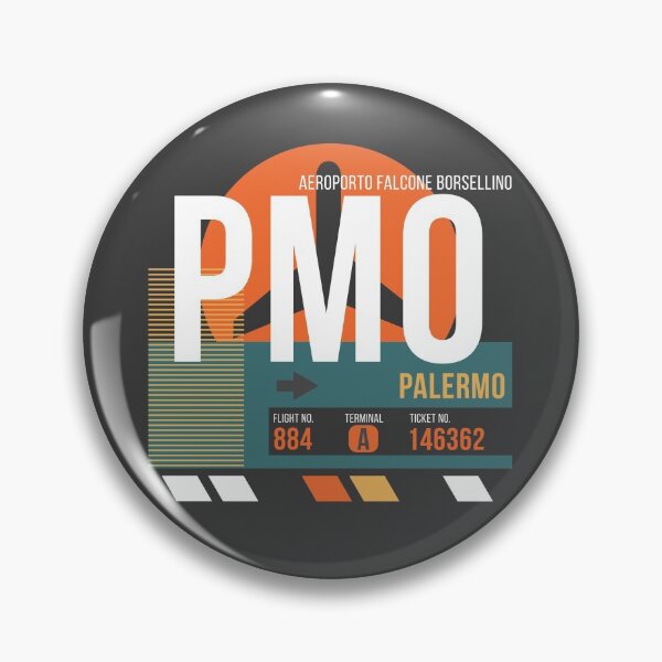 Item preview, Palermo, Italy (PMO) Airport Code Baggage Tag designed and sold by SLAG-Creative.