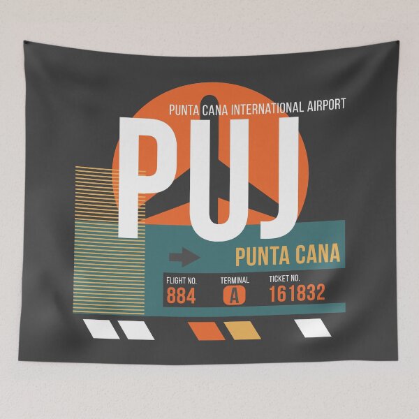 Item preview, Punta Cana, Dominican Republic (PUJ) Airport Code Baggage Tag designed and sold by SLAG-Creative.