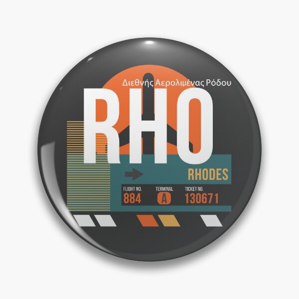 Item preview, Rhodes, Greece (RHO) Airport Code Baggage Tag designed and sold by SLAG-Creative.