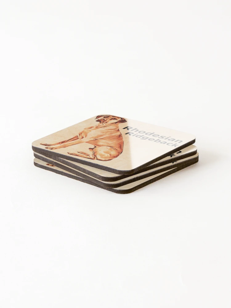 Thumbnail 4 of 5, Coasters (Set of 4), Vintage Rhodesian Ridgeback designed and sold by Markotropoya22.
