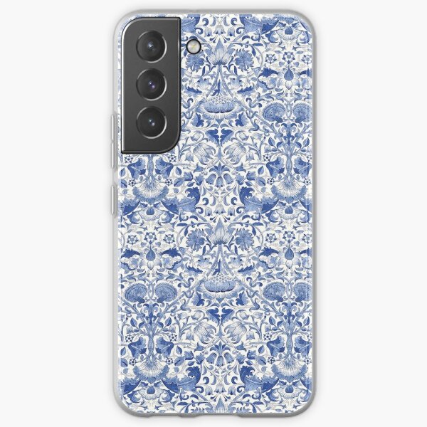 William Morris China Blue Vintage Lodden Floral Botanical Pattern Samsung Galaxy Soft Case