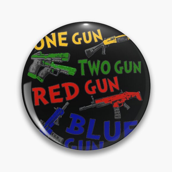Item preview, One Gun Two Gun Red Gun Blue Gun Funny designed and sold by Raym08515.