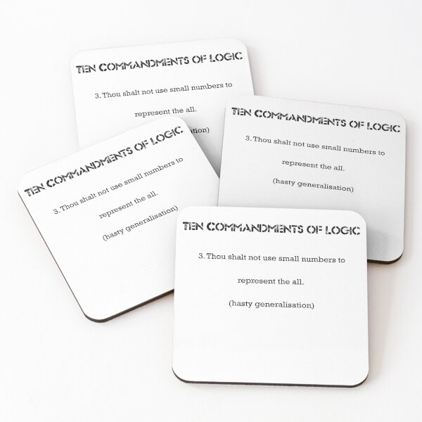Item preview, Ten Commandments of Logic 3 (black text) designed and sold by ckablue.