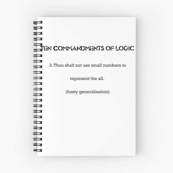 Item preview, Ten Commandments of Logic 3 (black text) designed and sold by ckablue.