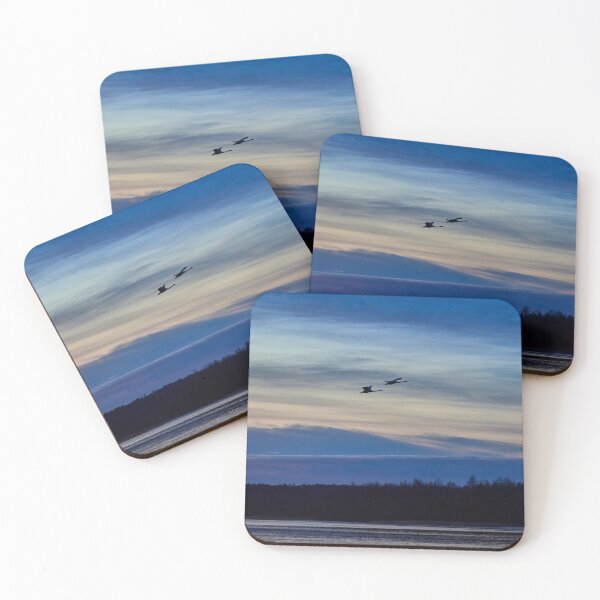 Item preview, Blue clouds low light. Whooper swan designed and sold by Jouko Lehto Photography.