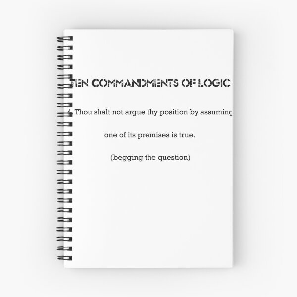 Item preview, Ten Commandments of Logic 4 (black text) designed and sold by ckablue.