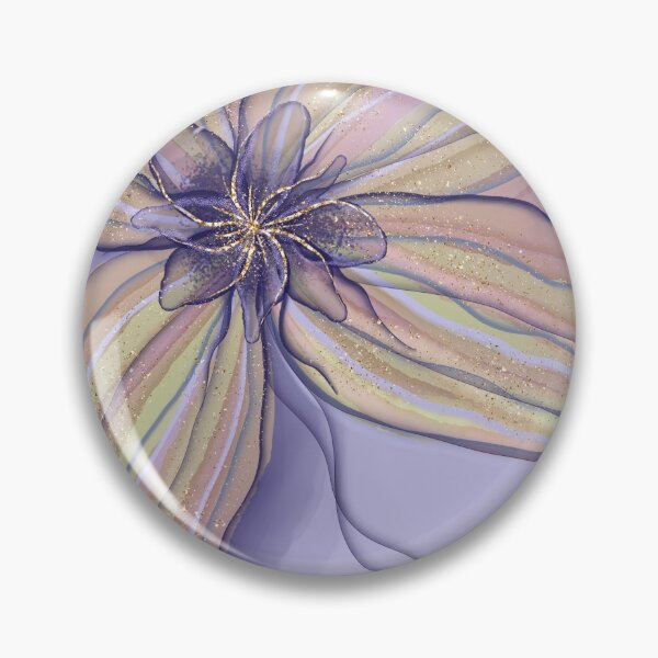 Item preview, Abstract colourful flower fluid art designed and sold by Mashusha-art.