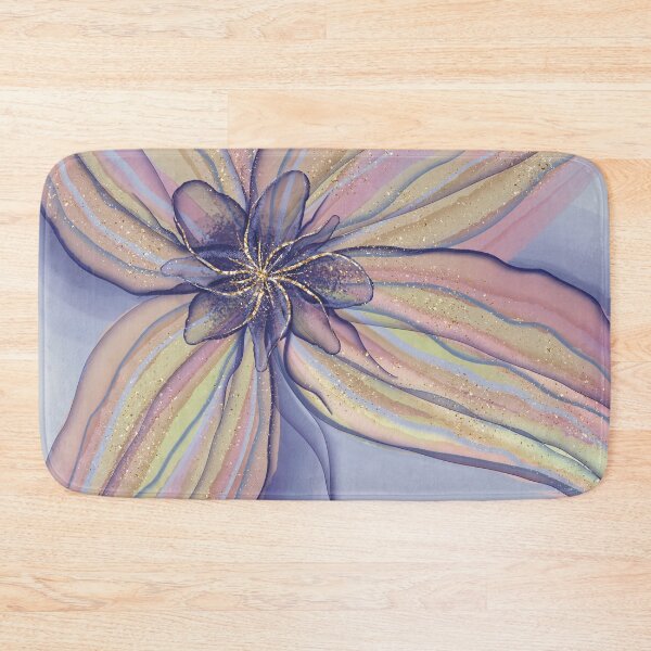 Item preview, Abstract colourful flower fluid art designed and sold by Mashusha-art.