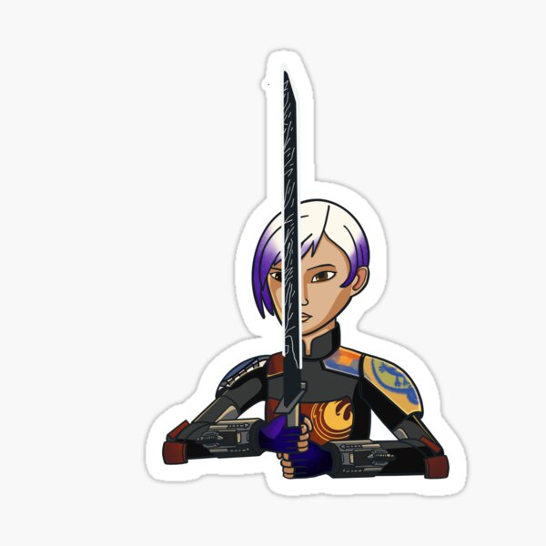 Vista previa del artículo con la obra «Sabine Wren Sable oscuro», diseñado y vendido por onwardsky.