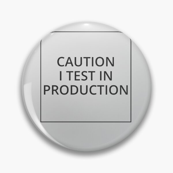 Item preview,     CAUTION I TEST IN PRODUCTION Classic Black And White Square Design designed and sold by Sebastian Zook.