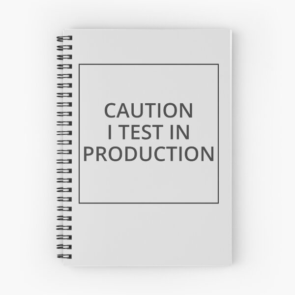 Item preview,     CAUTION I TEST IN PRODUCTION Classic Black And White Square Design designed and sold by Sebastian Zook.
