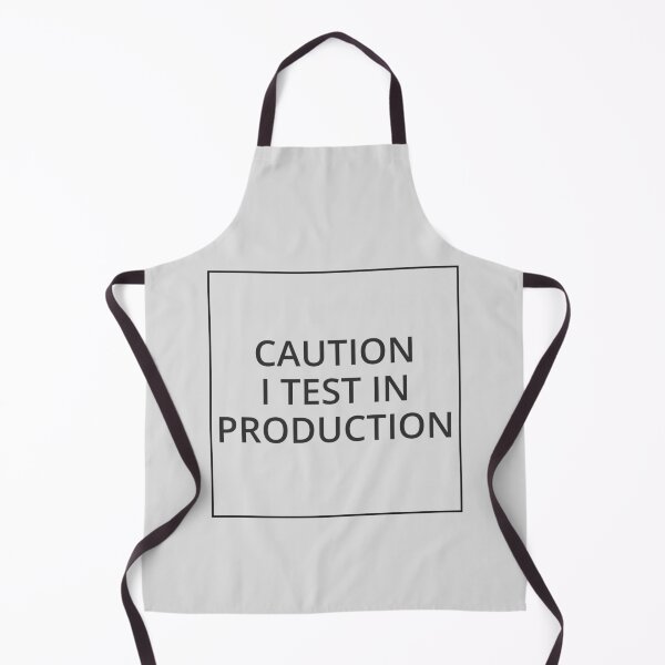 Item preview,     CAUTION I TEST IN PRODUCTION Classic Black And White Square Design designed and sold by Sebastian Zook.