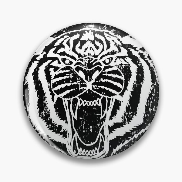 Item preview, Roaring Tigers Head Distressed Black designed and sold by Ebayson74.