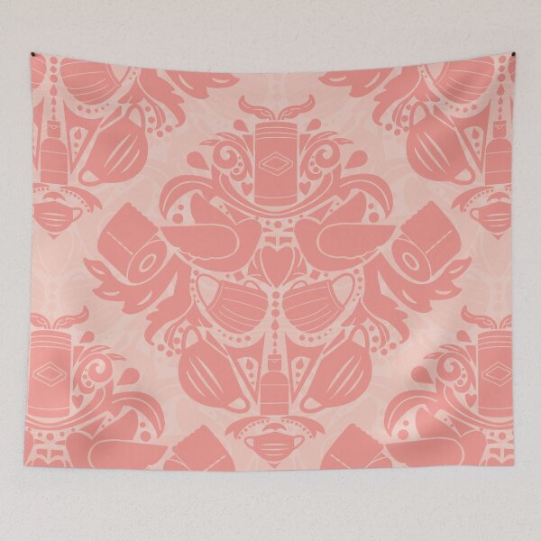 Item preview, Covid Damask - Pink, Dark on Light designed and sold by Jasrese.