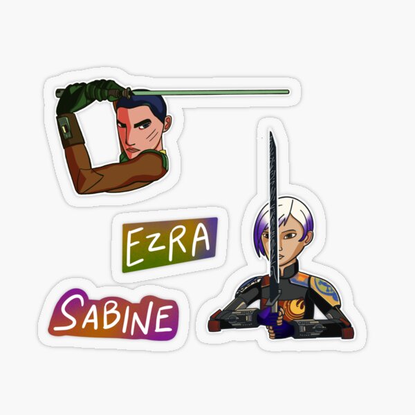 Vista previa del artículo con la obra «Ezra Bridger y Sabine Wren», diseñado y vendido por onwardsky.