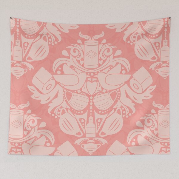 Item preview, Covid Damask - Pink, Light on Dark designed and sold by Jasrese.