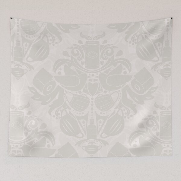 Item preview, Covid Damask - Ecru, Dark on Light designed and sold by Jasrese.