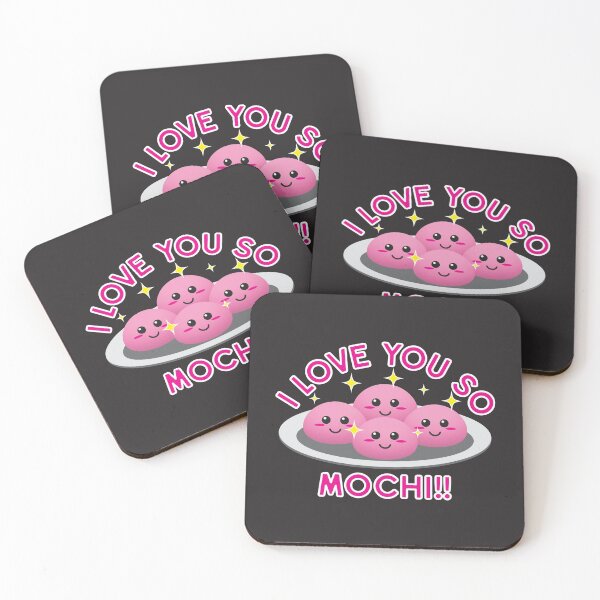 Item preview, Cute Kawaii Pink Mochi With Text I Love You So Mochi!! Design designed and sold by NightGleam.