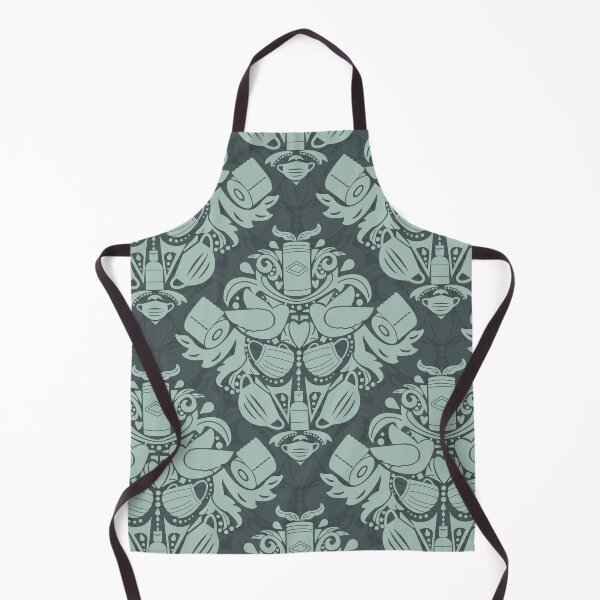 Item preview, Covid Damask - Green, Light on Dark designed and sold by Jasrese.