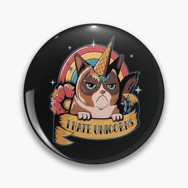 Item preview, I HATE UNICORNS CAT designed and sold by ohmysale.