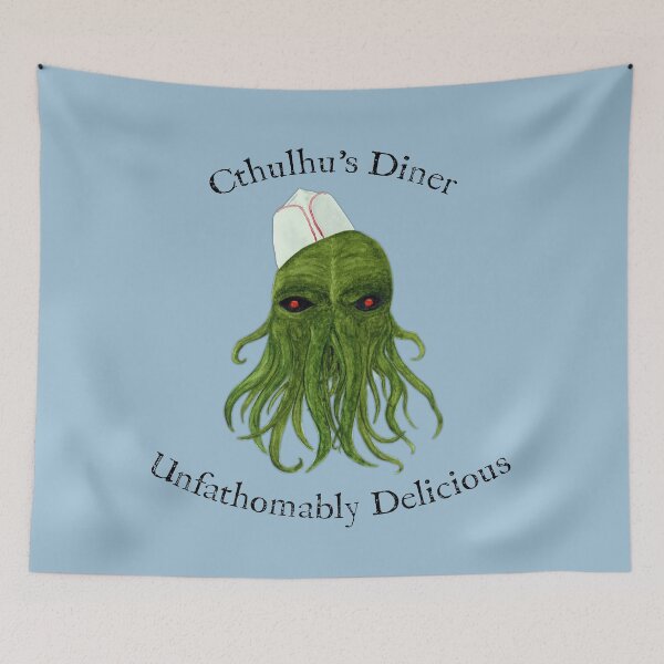 Item preview, Cthulhu's Diner Watercolor designed and sold by MAEASWATERCOLOR.