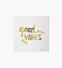 Good Vibes - Gold Ink Art Board