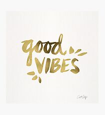 Good Vibes - Gold Ink Photographic Print