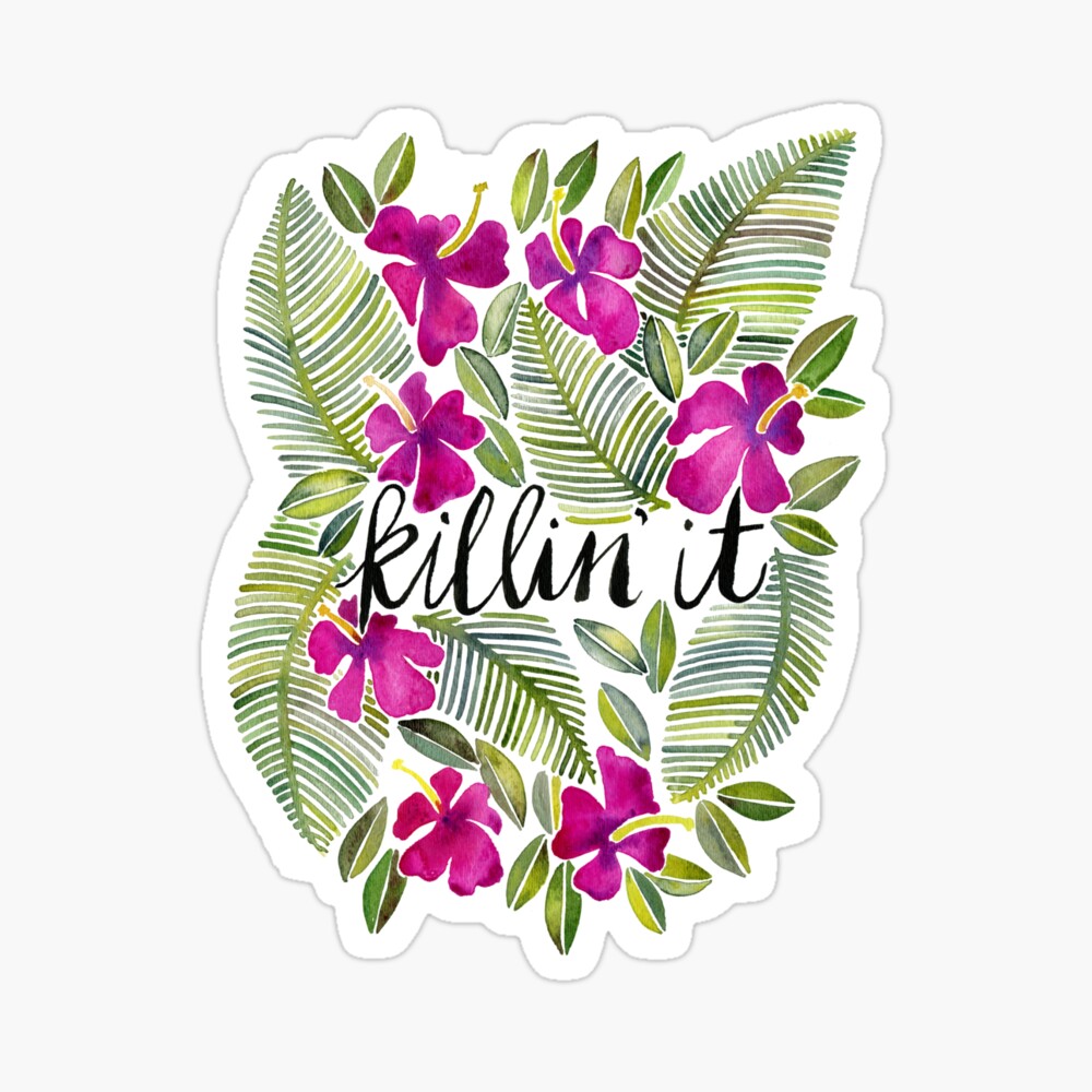 Killin 'es - tropisches Rosa Sticker