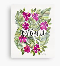Killin 'es - tropisches Rosa Metalldruck