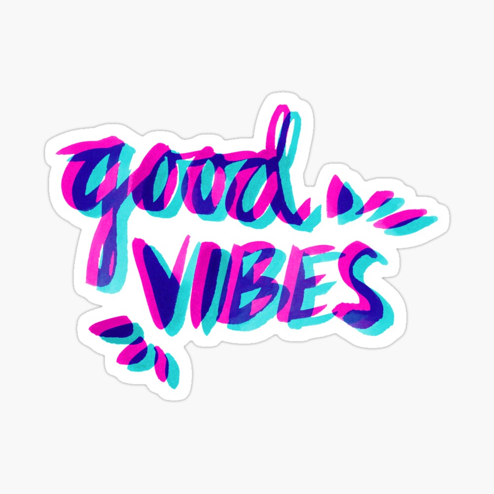 Gute Stimmung - Magenta & Cyan Sticker
