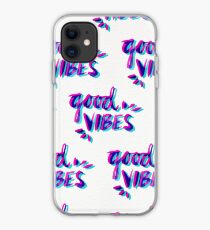 Good Vibes – Magenta & Cyan iPhone Case
