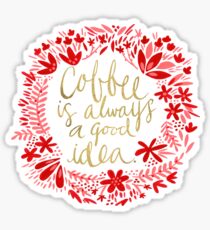Coffee on Charcoal Sticker