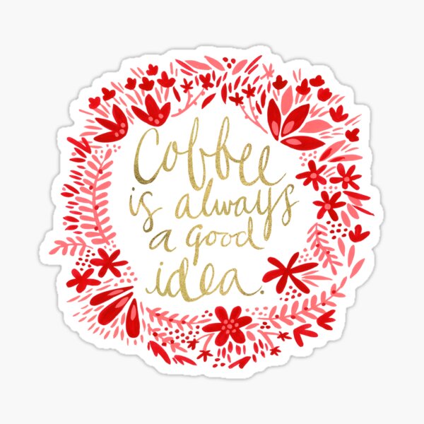 Coffee on Charcoal Sticker