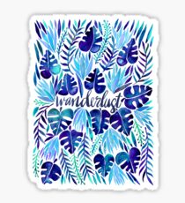 Pegatina Tropical Wanderlust - Azul