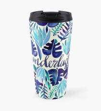 Tropisches Wanderlust - Blau Thermosbecher