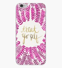 Treat Yo Self – Gold & Pink iPhone Case