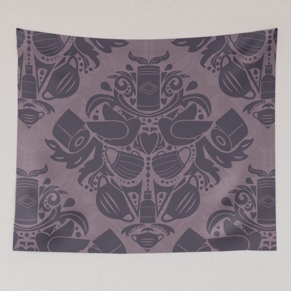 Item preview, Covid Damask - Wine, Dark on Light designed and sold by Jasrese.