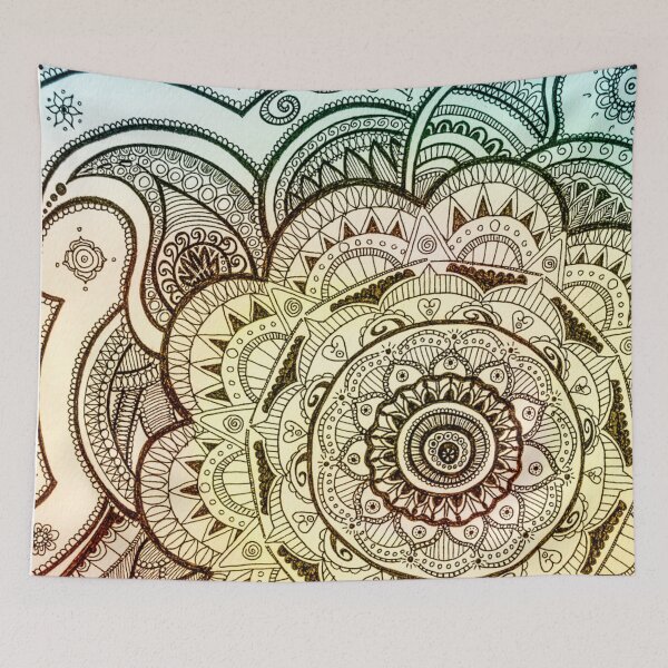 Item preview, Yellow mandala. Circle mandala. Square mandala. Home decoration designed and sold by soniaaseguin.