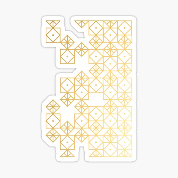 Geometric Gold Sticker
